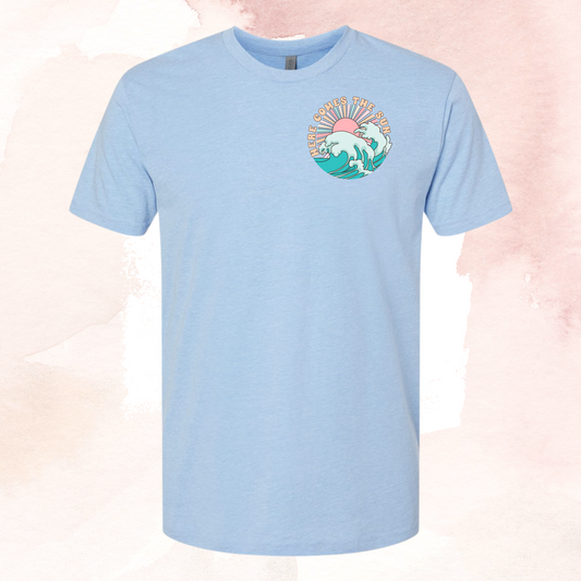 Here Comes the Sun Tee - Ice Blue
