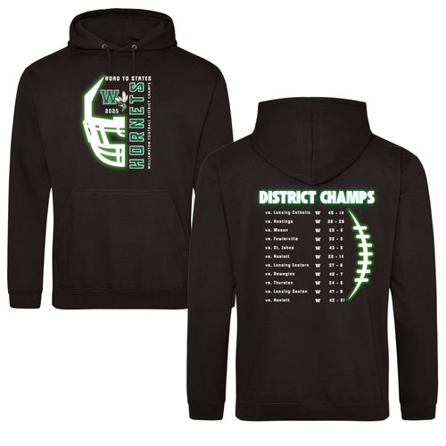 Williamston District Champs Football Hooded Sweatshirt